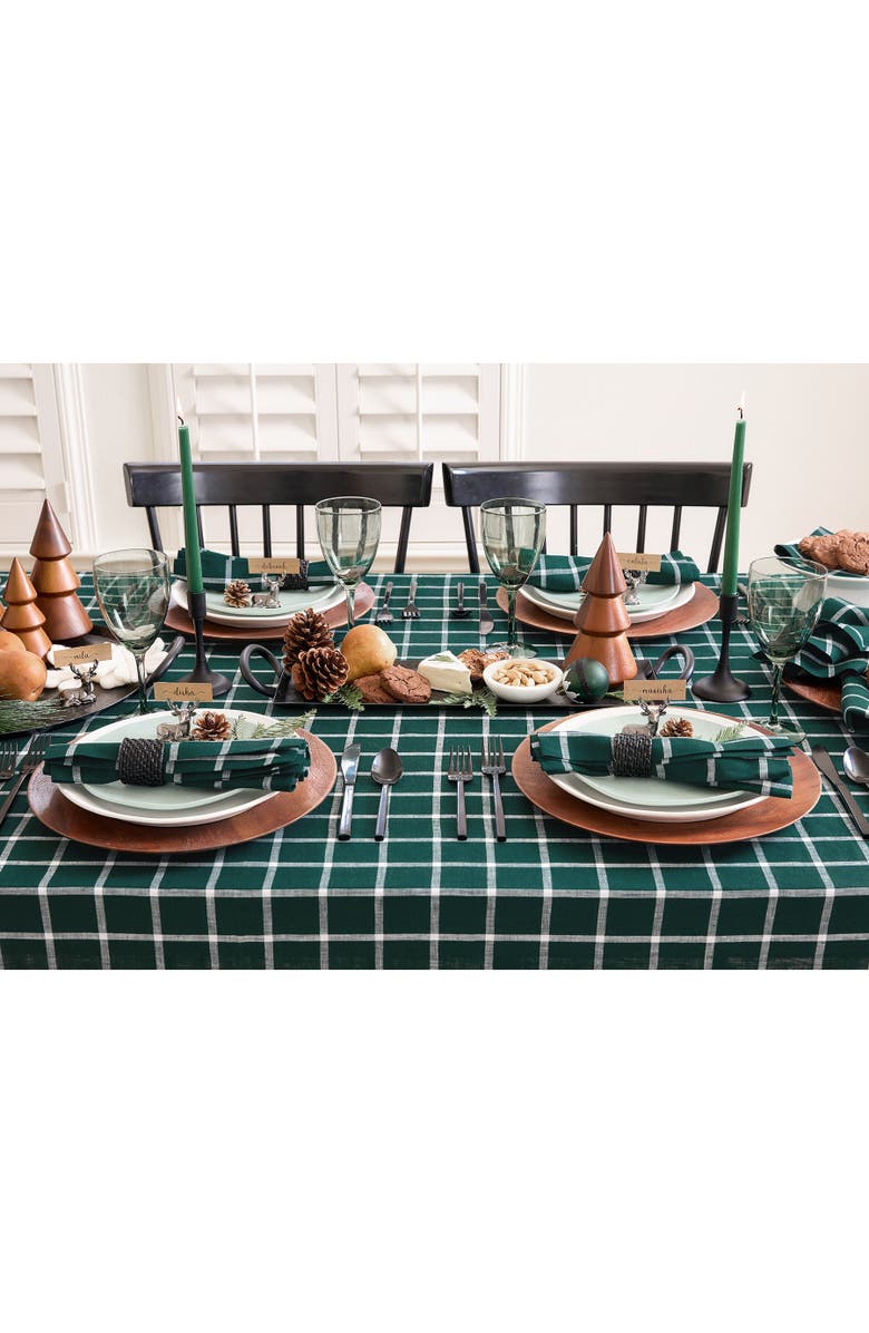 Solino Home Linen Table Throw - Windowpane, 52" x 52", 52" x 52", Alternate, color, 