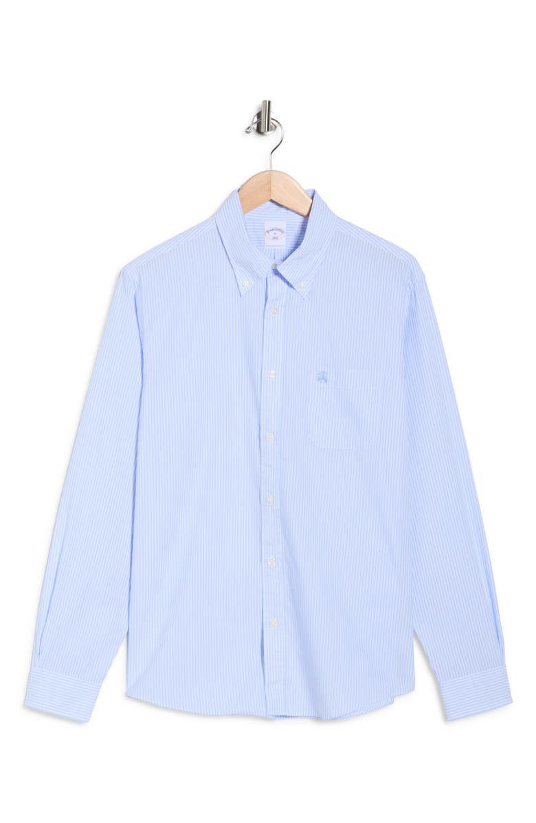 Brooks Brothers Regular Fit Cotton Button-Down Shirt, Alternate, color, Hydrangeastp