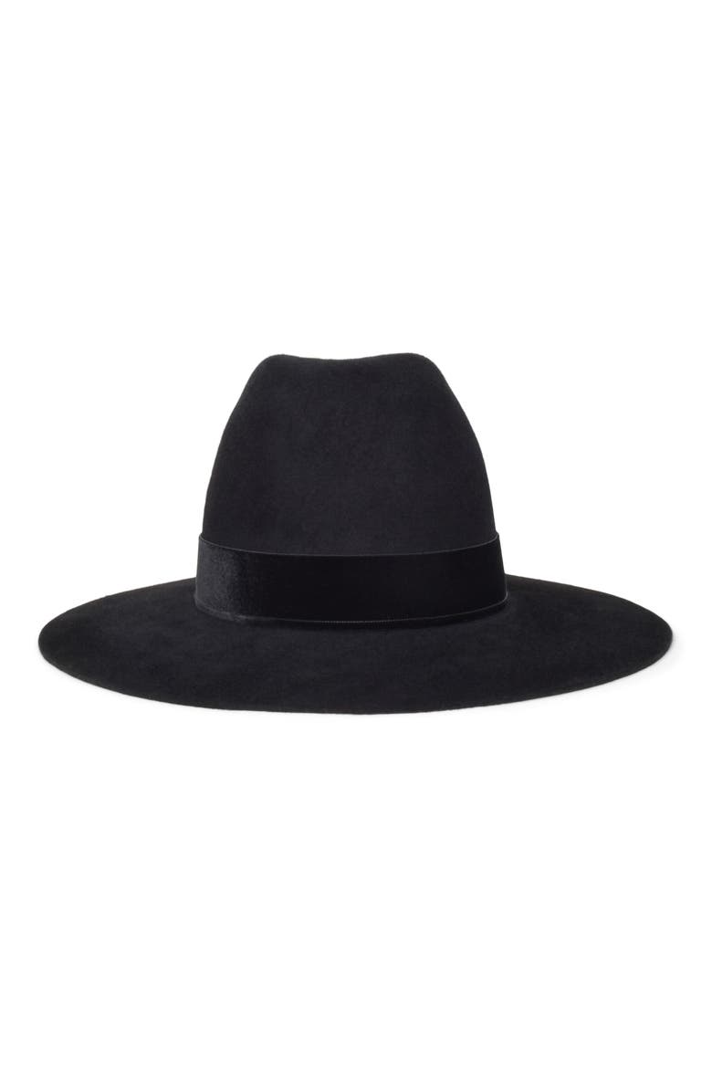Waverly Rabbit Hair Felt Hat, Main, color, BLACK