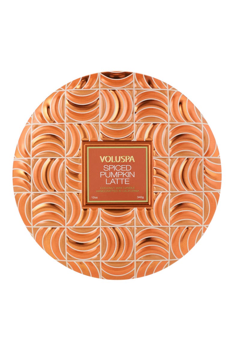 Spiced Pumpkin Latte Candle, Alternate, color, ORANGE