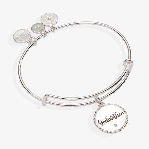 Alex And Ani Godmother Charm Bangle Bracelet In Silver