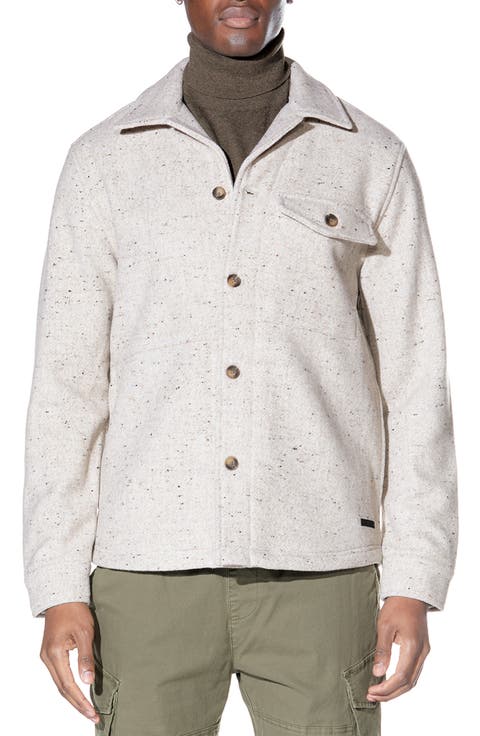 Relaxed Fit Nep Shirt Jacket