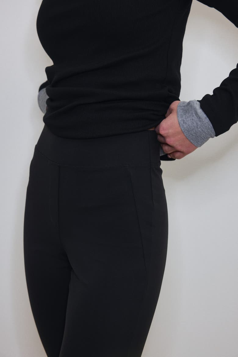 Four-way Stretch Flared Trousers, Alternate, color, Black