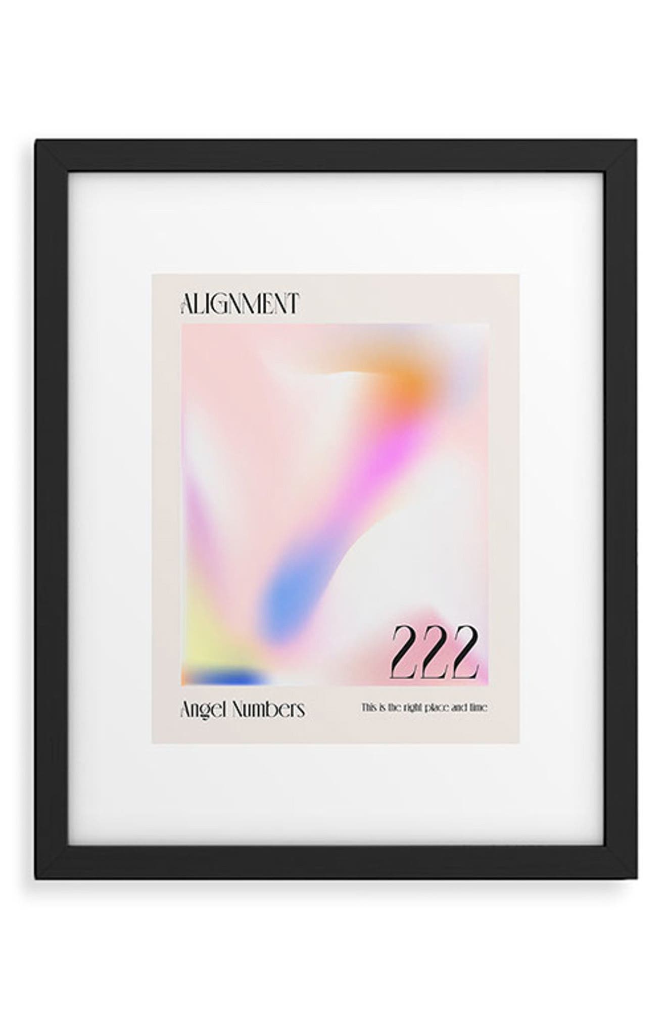 Deny Designs 'Angel Numbers' by Mambo Art Studio Framed Wall Art
