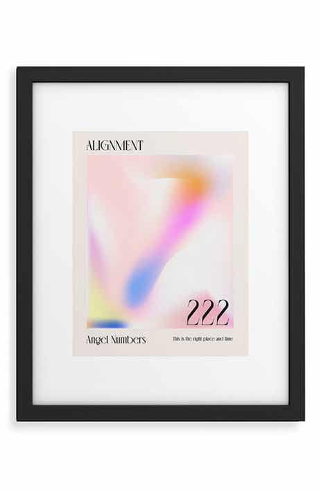 Deny Designs 'Angel Numbers' by Mambo Art Studio Framed Wall Art