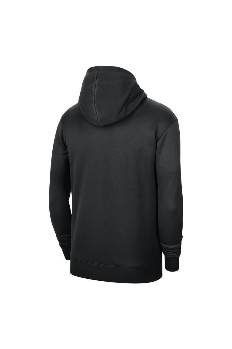 Unisex Nike Black Brooklyn Nets 2023/24 Performance Spotlight On-Court Practice Pullover Hoodie, Alternate, color, Black