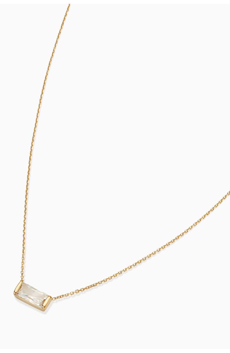 Oradina 14K Yellow Gold Fresco Baguette Bold Pendant Necklace, Alternate, color, Yellow Gold