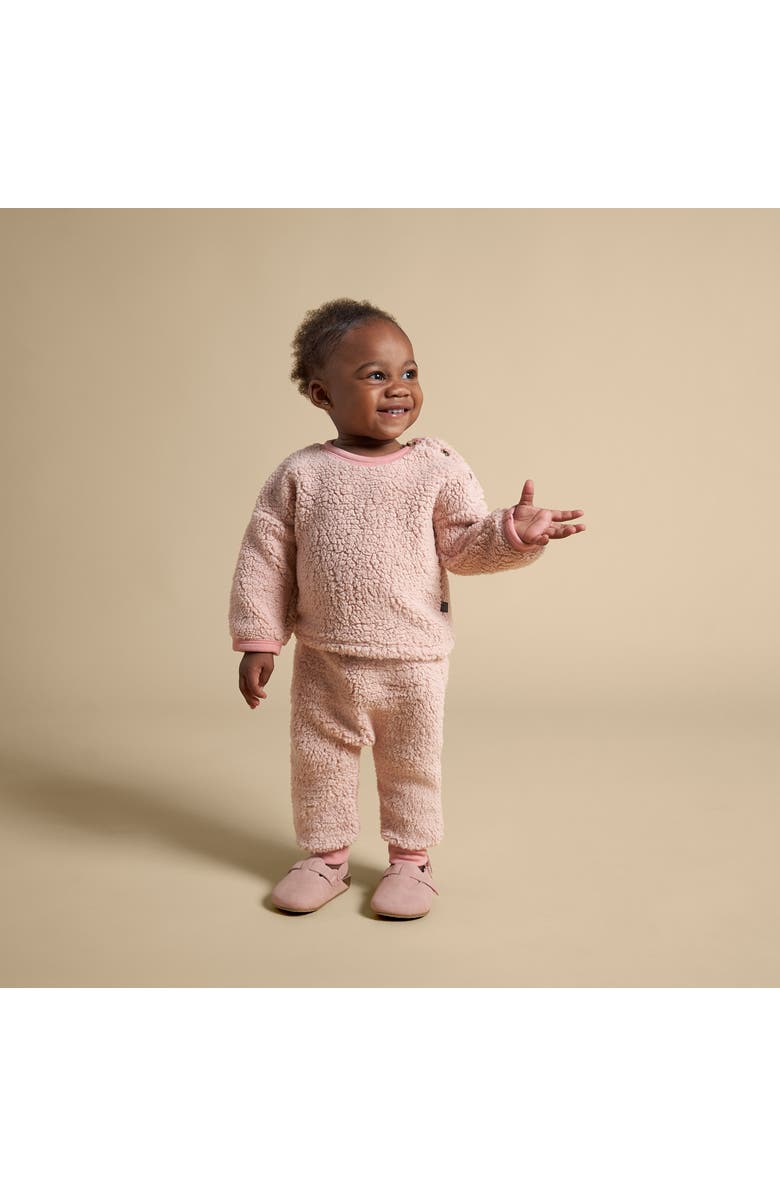 Modern Moments<sup>™</sup> by Gerber Microfleece Drop Shoulder Top & Pant Set, Alternate, color, Light Pink