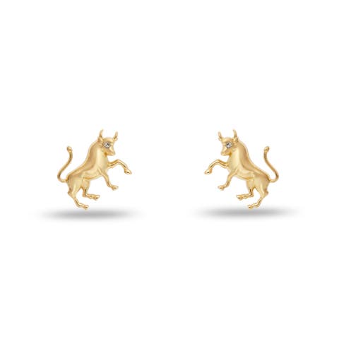 Taurus Zodiac Stud Earrings