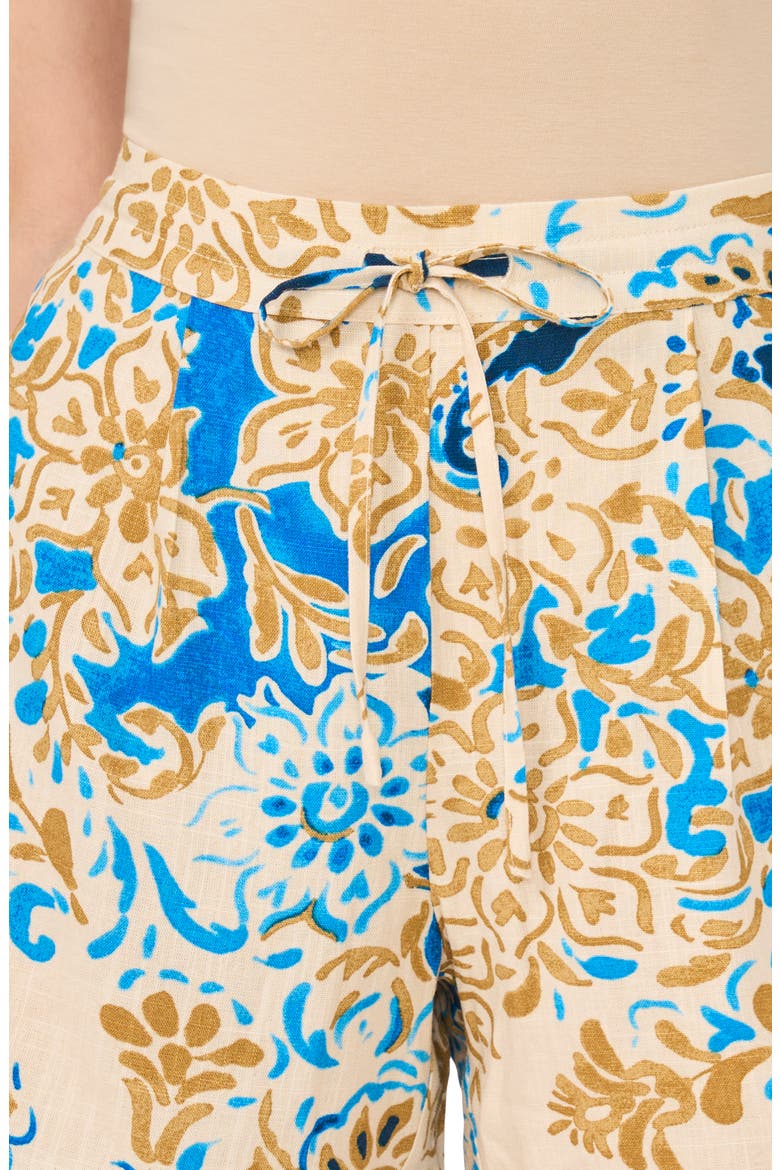 Floral Pull-On Shorts, Alternate, color, SEPIA TAN