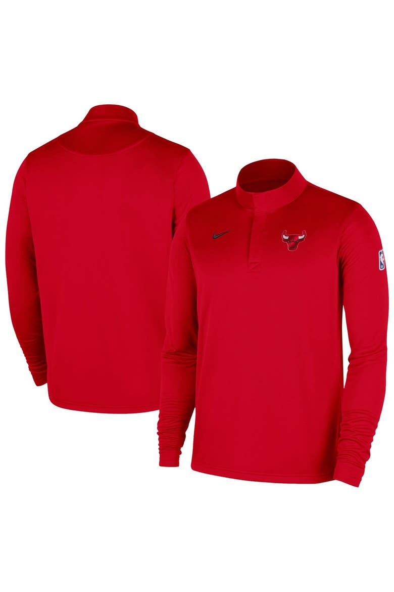 Men's Nike Red Chicago Bulls 2025/26 Authentic Coaches Quarter-Zip Dri-Fit Top, Main, color, Red