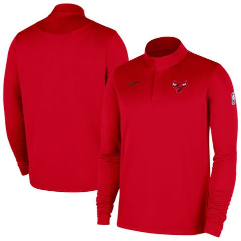 Men's Nike Red Chicago Bulls 2025/26 Authentic Coaches Quarter-Zip Dri-Fit Top