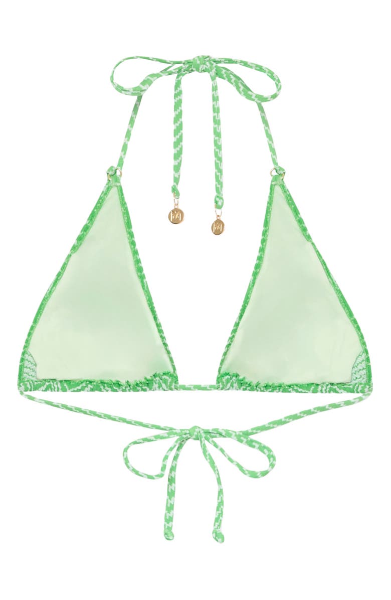 Milly Chevron Triangle Bikini Top, Alternate, color, Green