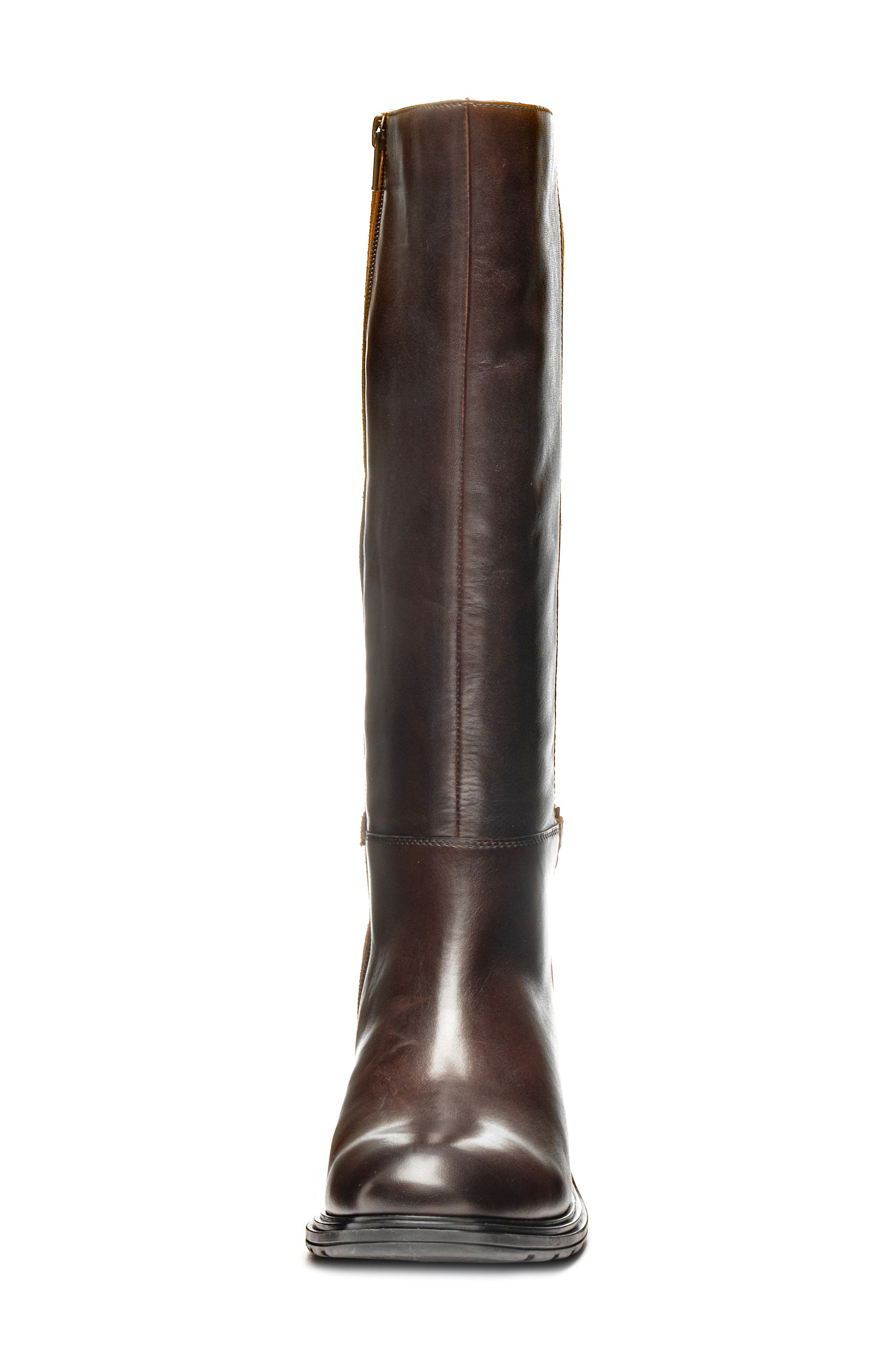 Plumeria Knee High Boot, Alternate, color, BROWN