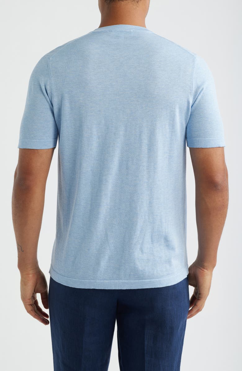 Jack Victor Wellington Cotton & Silk Crewneck T-Shirt, Alternate, color, Light Blue