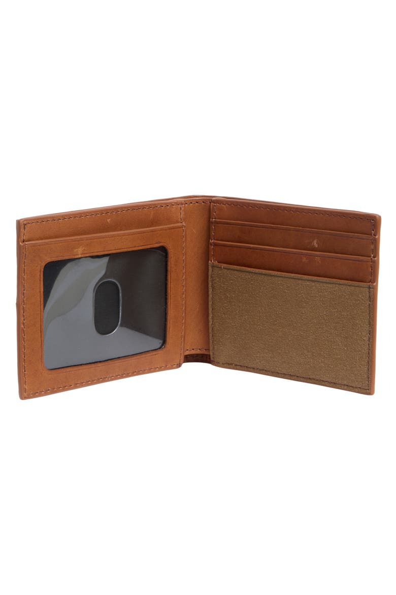 Antique Canvas & Leather Bifold Wallet, Alternate, color, CAMEL