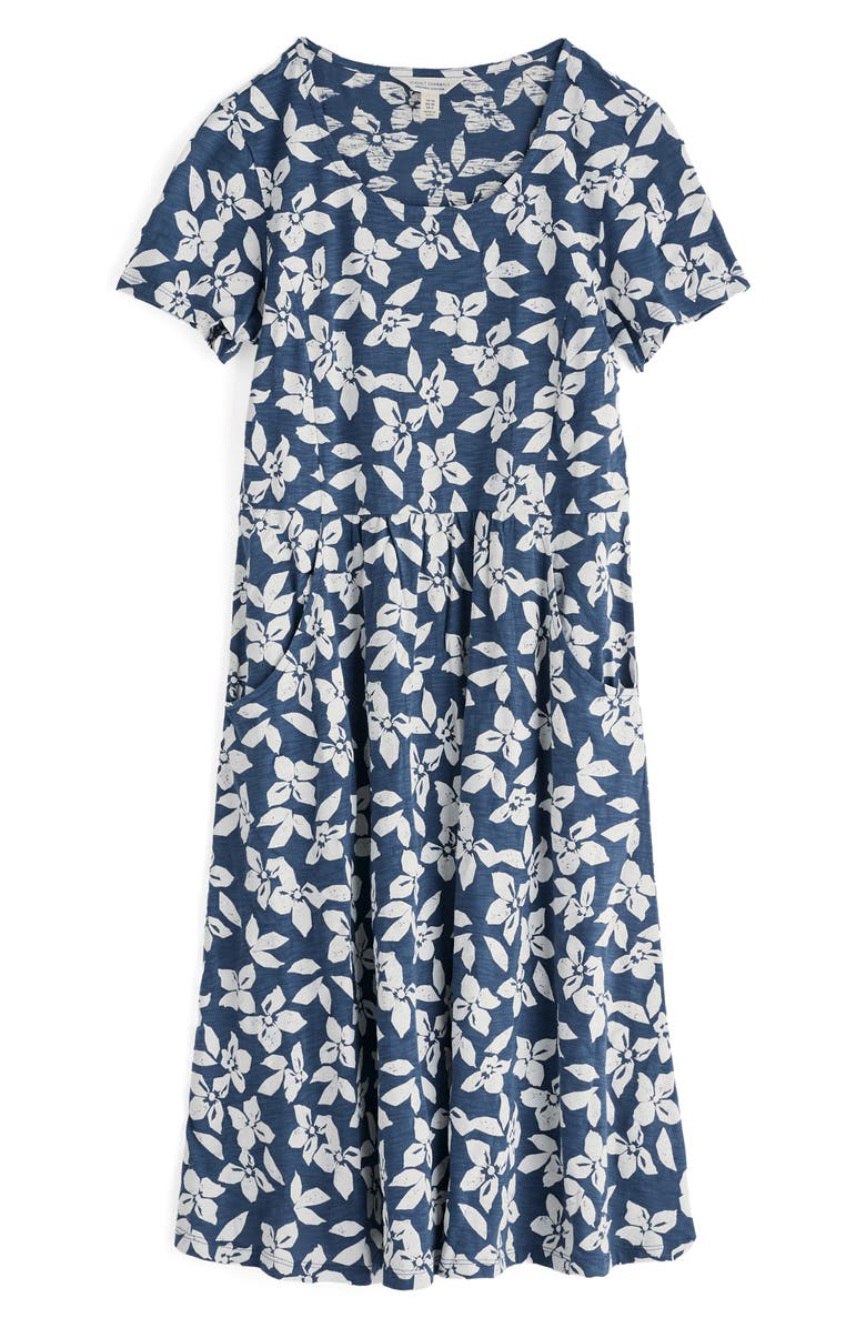 Seasalt Cornwall Enor Floral Organic Cotton Fit & Flare Dress, Alternate, color, Paper Floral Ship