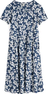 Seasalt Cornwall Enor Floral Organic Cotton Fit & Flare Dress