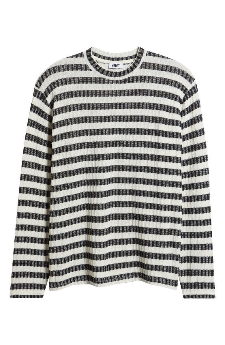 KROST Stripe Knit Long Sleeve T-Shirt, Alternate, color, Black/ White Multi