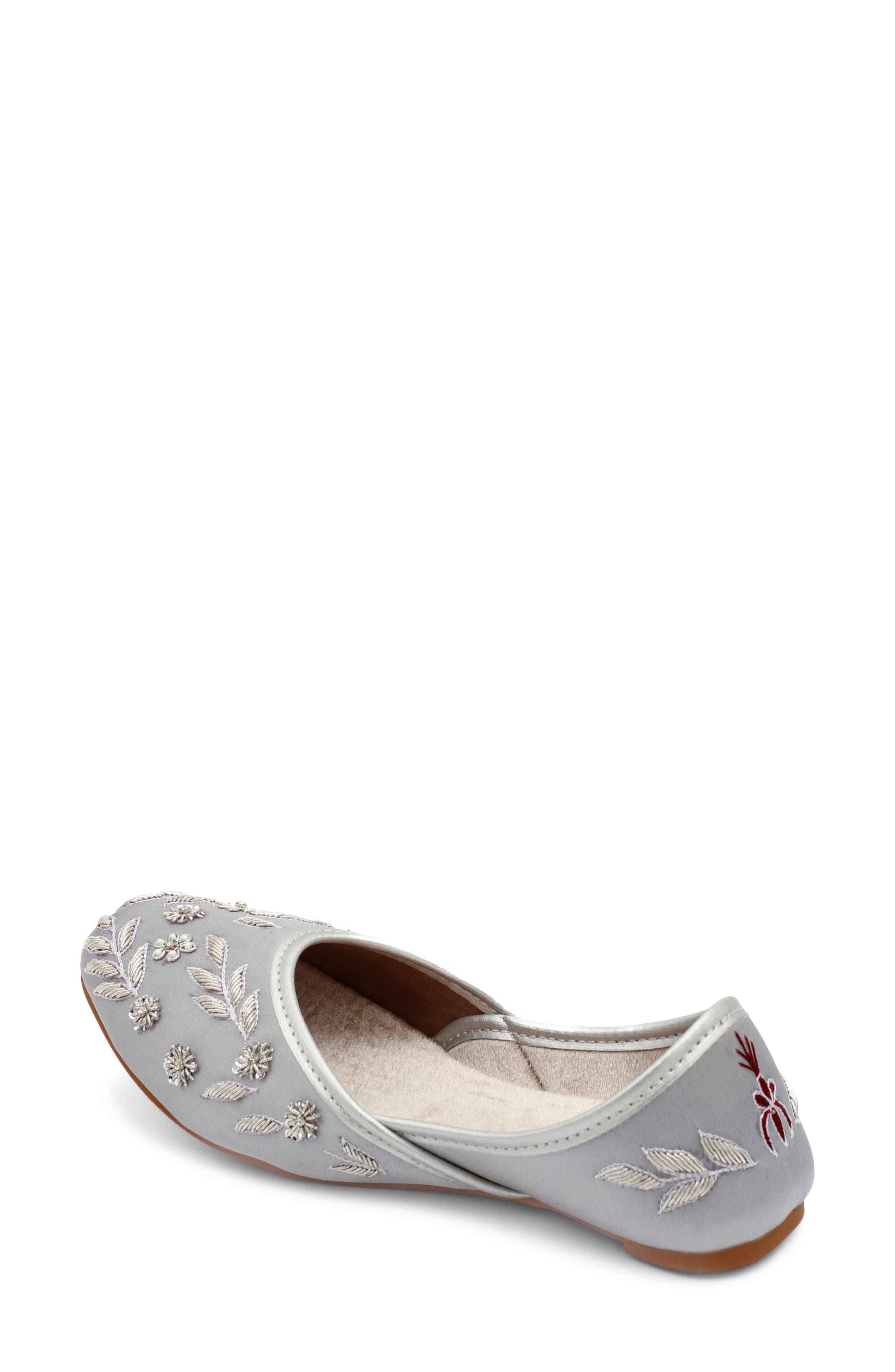 FUCHSIA Amira Silver Embroidery Flat, Alternate, color, Silver