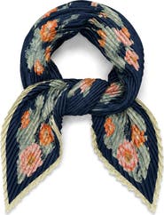 SAACHI Floral Pleated Square Scarf