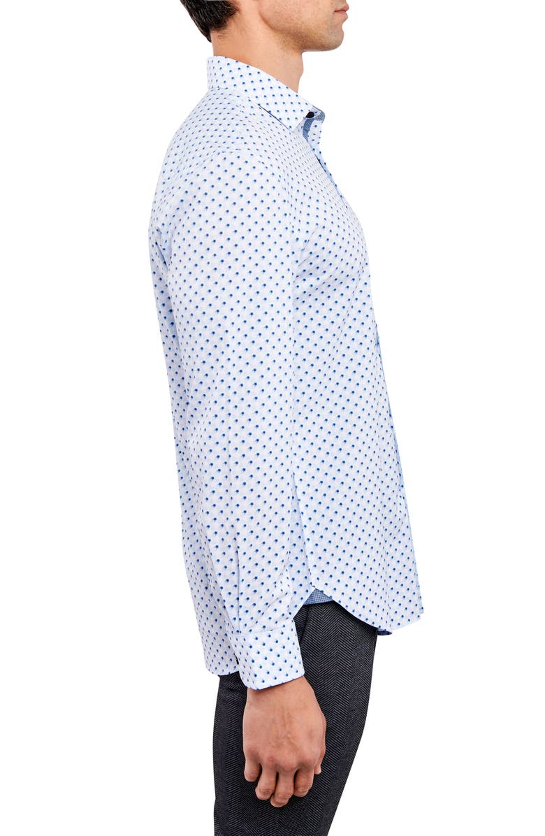 W.R.K Slim Fit Houndstooth Performance Stretch Dress Shirt, Alternate, color, 