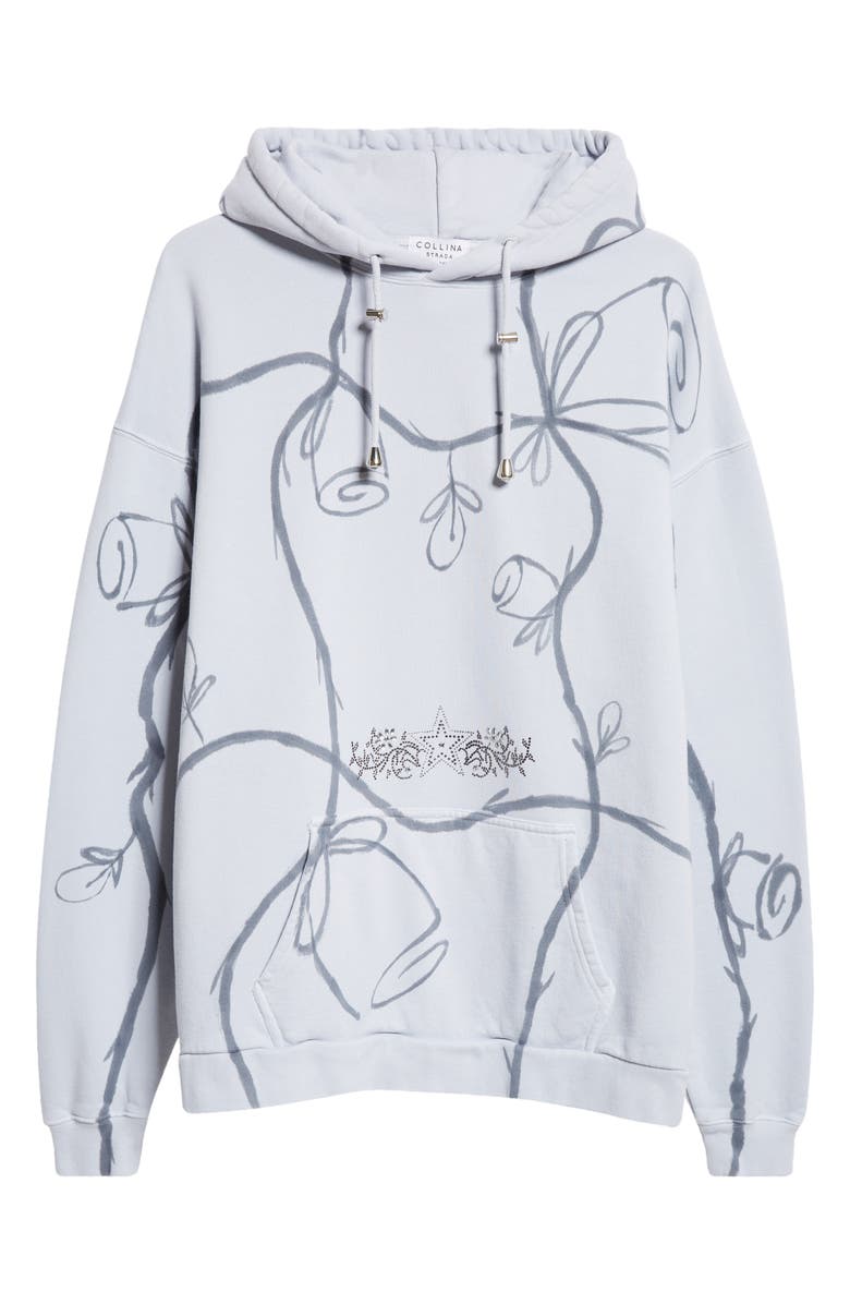 Collina Strada Rhinestone Cotton Hoodie, Alternate, color, 