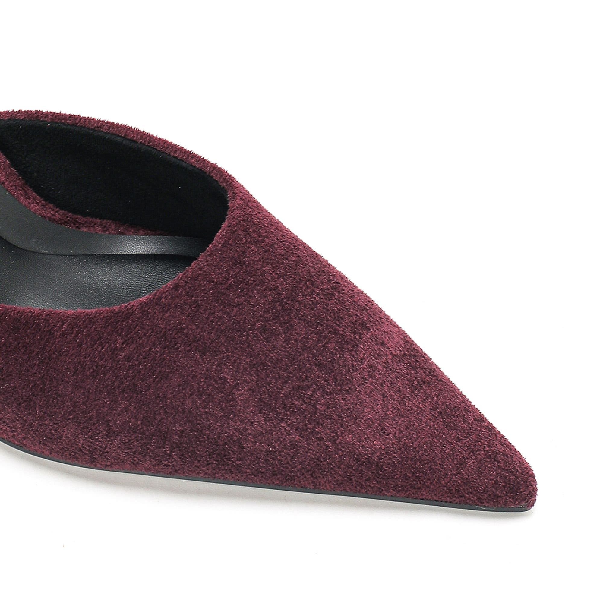 Lunya Velvet Mules, Alternate, color, Maroon
