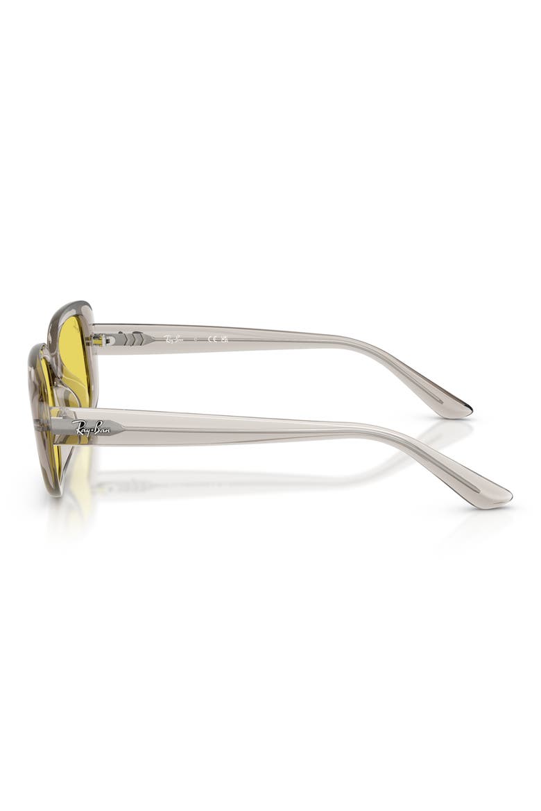 56mm Pillow Sunglasses, Alternate, color, YELLOW