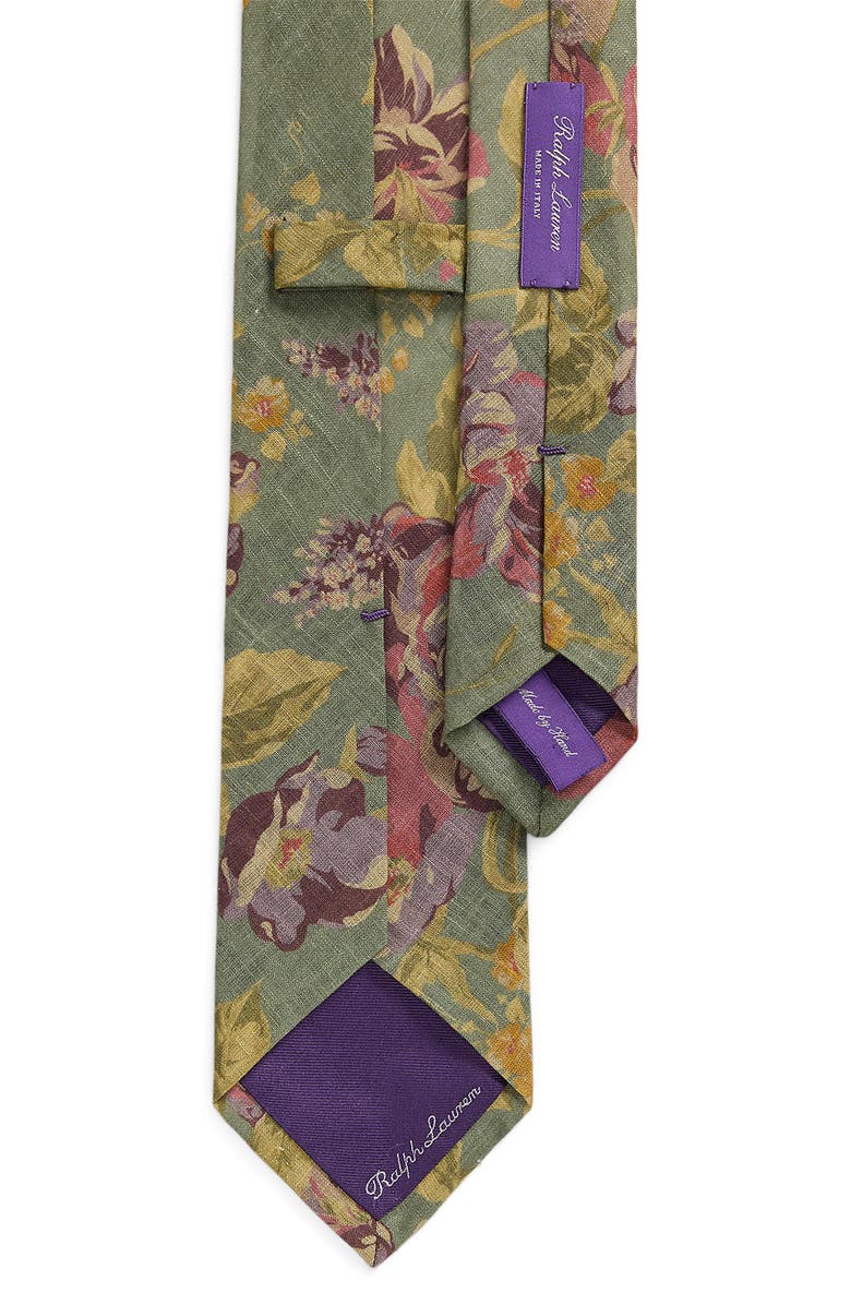 Ralph Lauren Purple Label Floral Linen Tie, Alternate, color, 