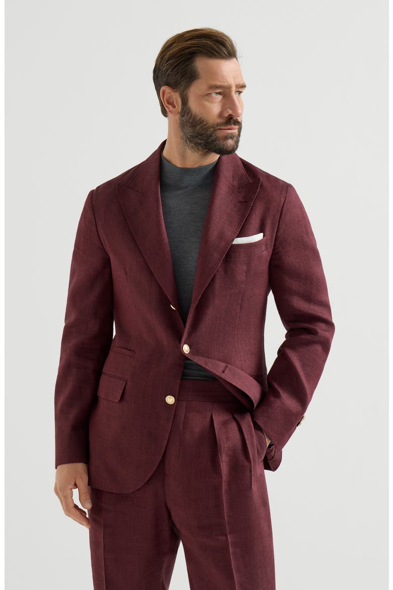Blazer with metal buttons, Main, color, Cherry