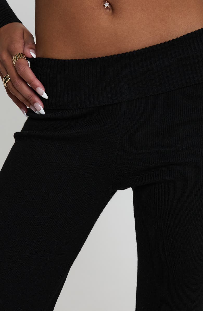 Princess Polly Try Me Foldover Waist Knit Flare Pants, Alternate, color,