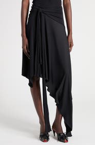McQueen Asymmetrica Jersey Skirt