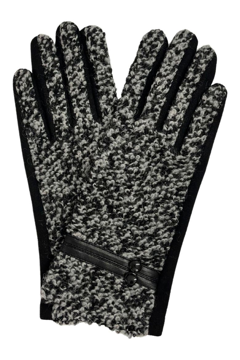 Jersey Touchscreen Gloves, Main, color, BLACK