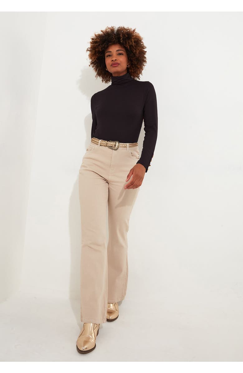 Joe Browns Stretch Knit Turtleneck Tee, Alternate, color, Black