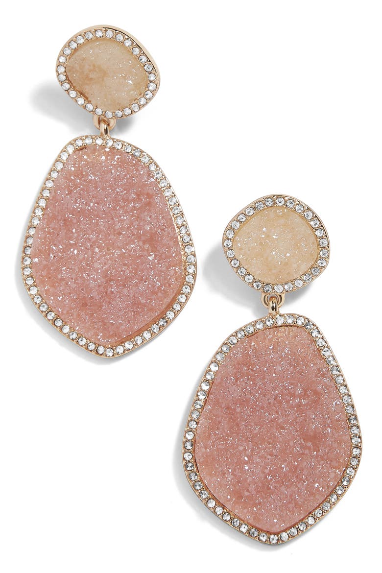 Vina Drop Earrings, Main, color, PINK