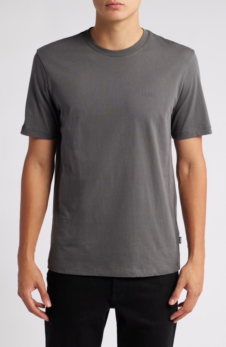 BOSS Thompson Solid T-Shirt, Main, color, Medium Grey