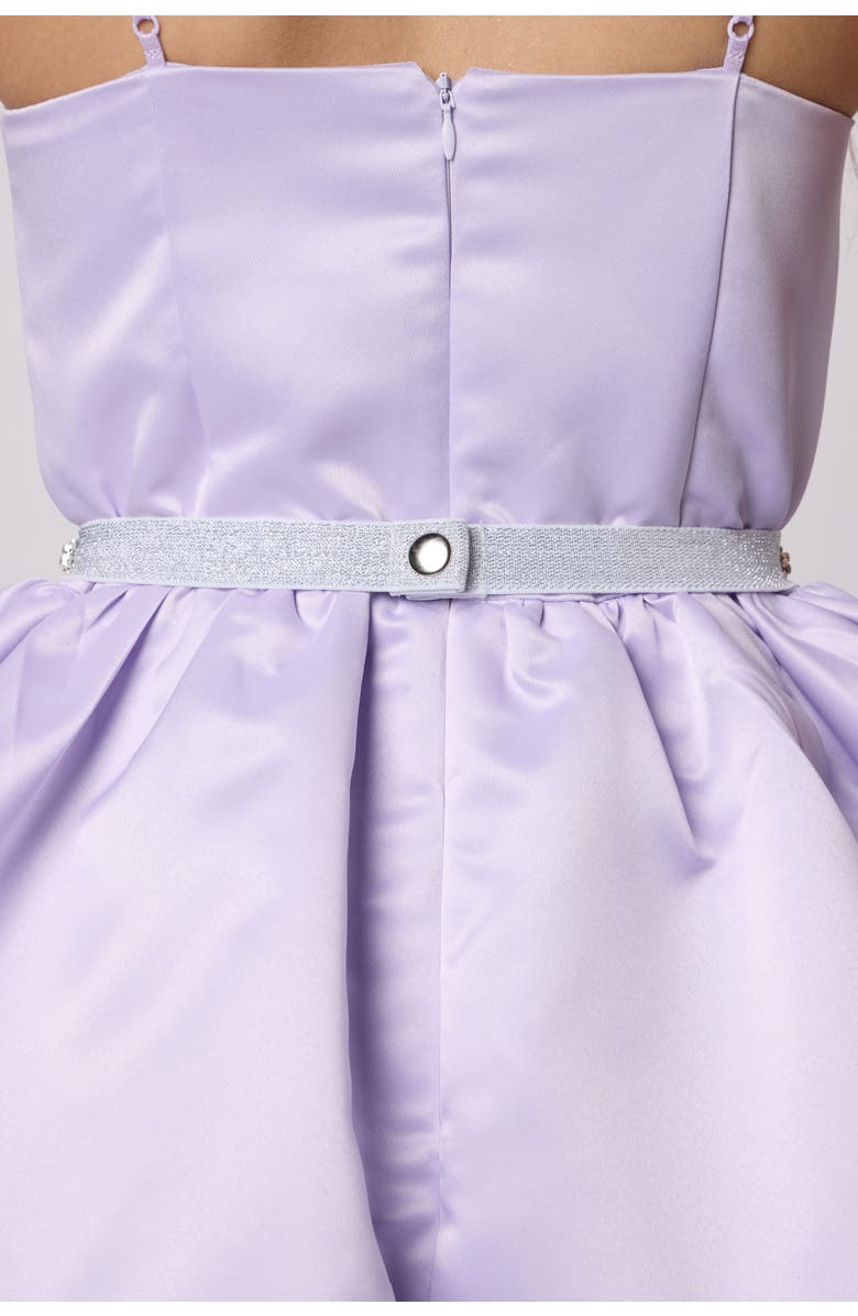 Un Deux Trois Stretchy Glitter Rhinestone Belt, Alternate, color, Silver