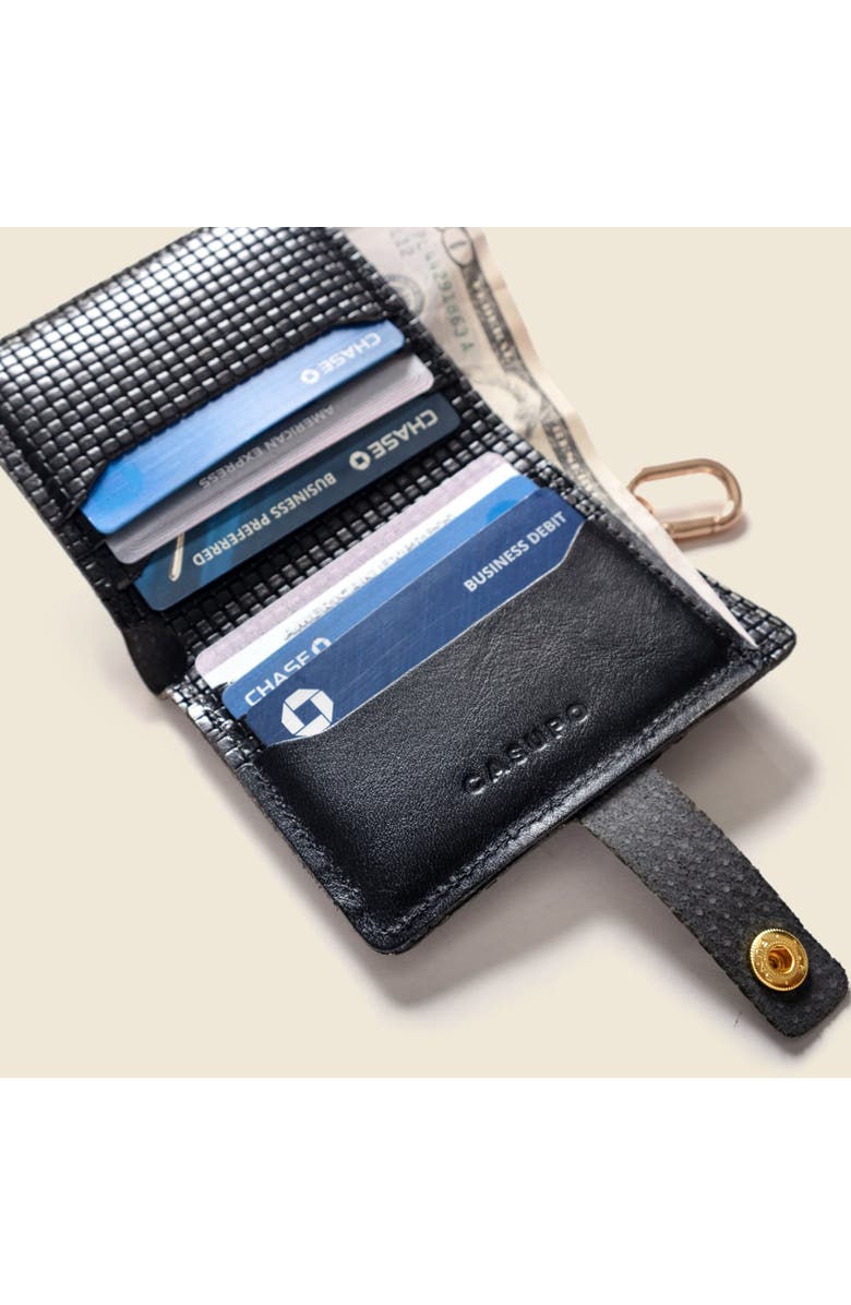 Casupo Wallet with Snap and Key Ring, Alternate, color, Black Limited Edition