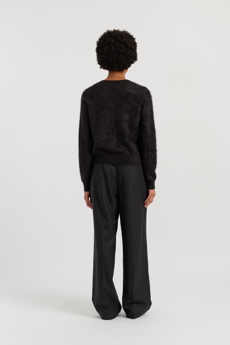 Brushed Cashmere Cardigan, Alternate, color, Black