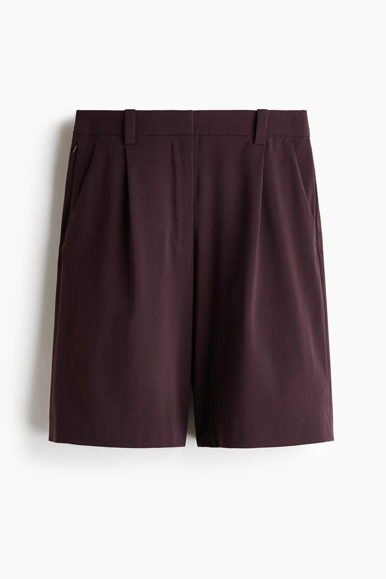 Wrinkle-resistant Relaxed Fit Bermuda Shorts, Alternate, color, Dark brown