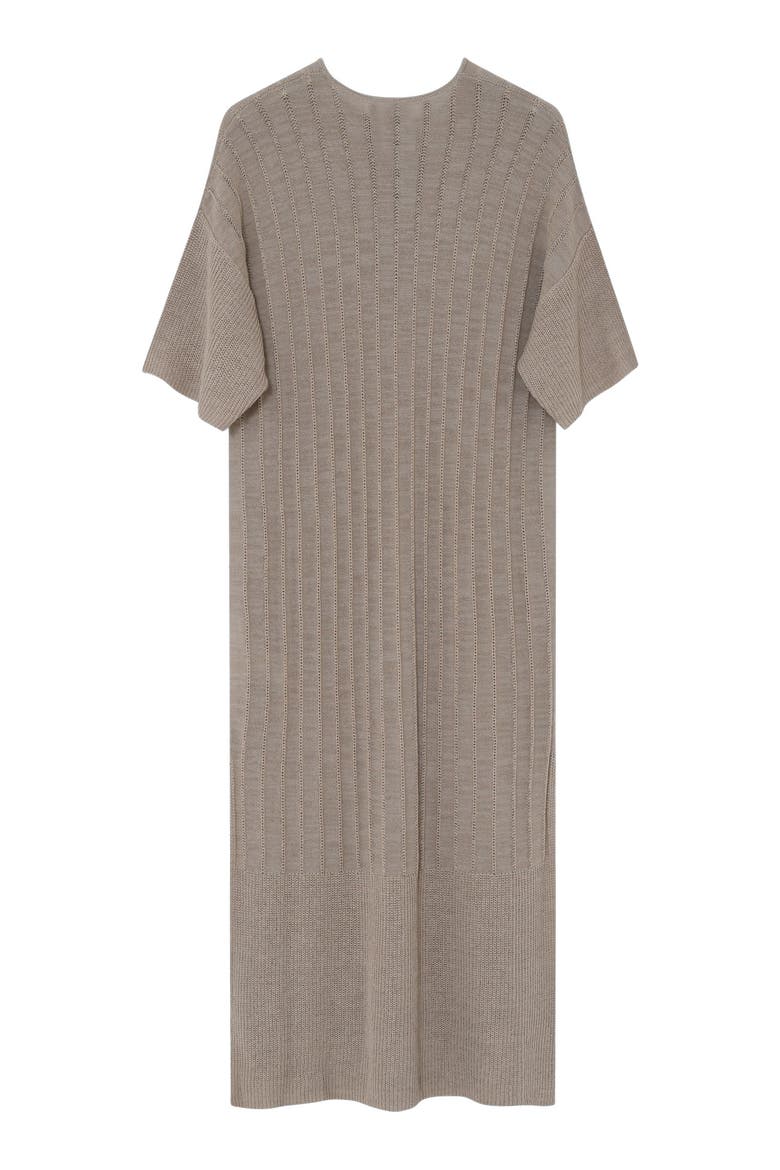 Stellan Loose Ribbed Knit Dress, Alternate, color, Cobblestone
