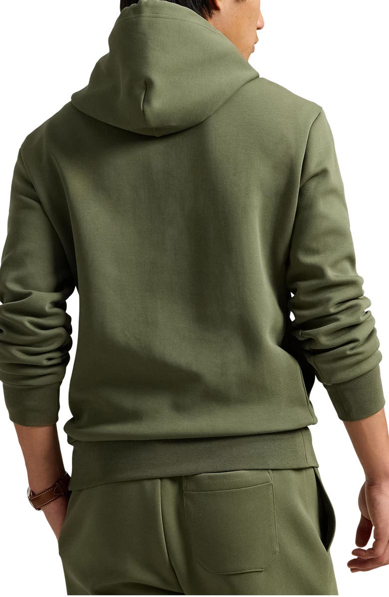 Polo Ralph Lauren Double Knit Cotton Blend Pullover Hoodie, Alternate, color, Thermal Green