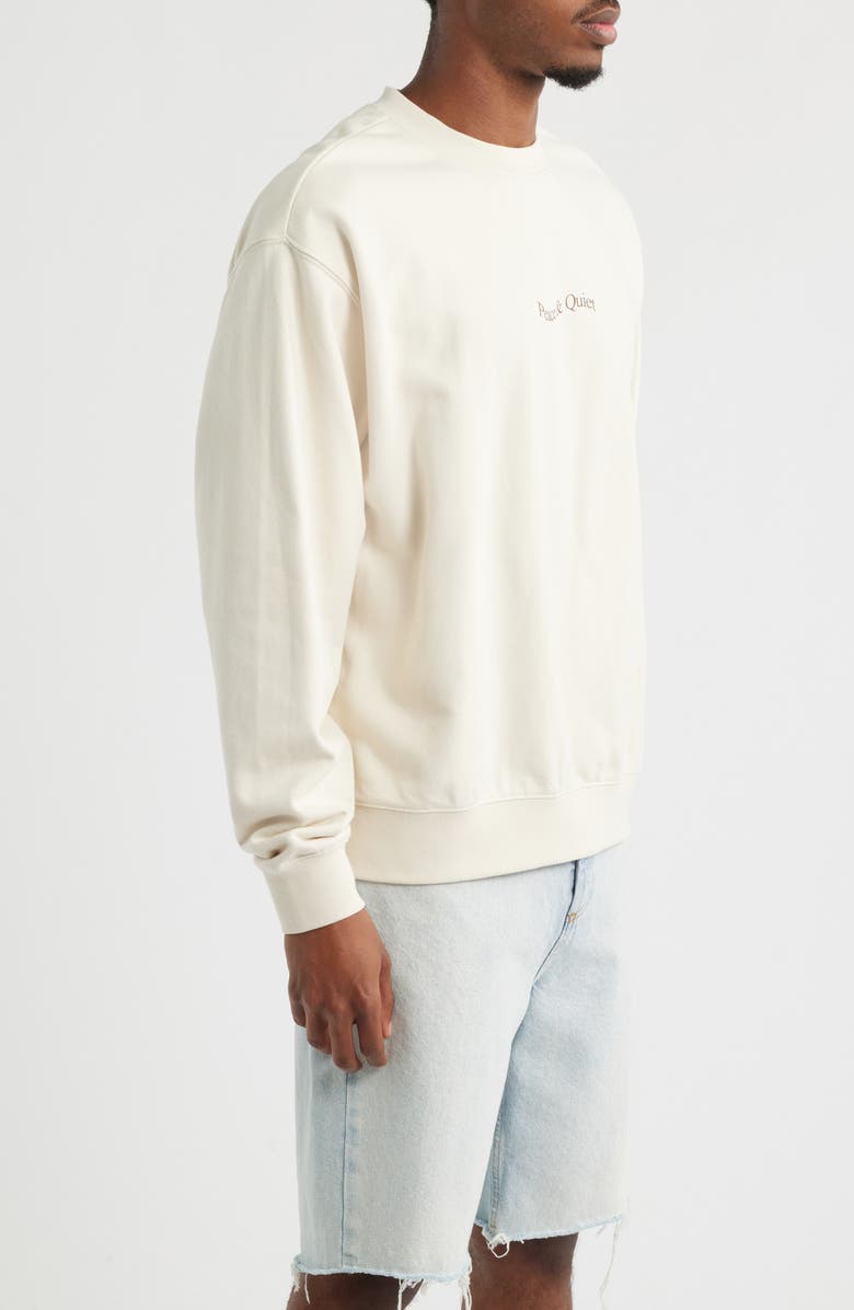 Museum of Peace & Quiet Wordmark Graphic Sweatshirt, Alternate, color, Bone
