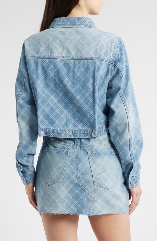 PTCL PTCL LANI PLAID CROP DENIM JACKET 