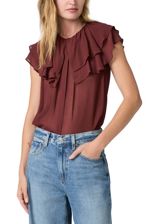 Lucia Double Ruffle Collar Top