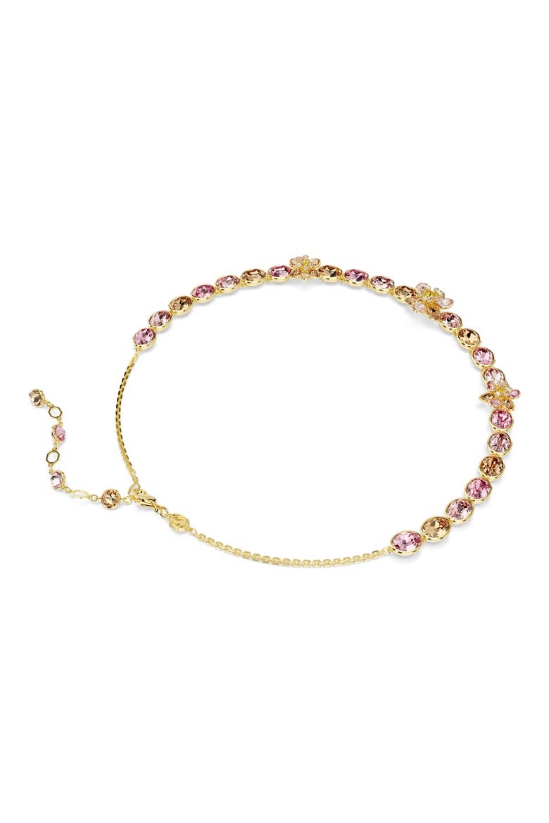 Idyllia Crystal Flower Bracelet, Alternate, color, GOLD/ MULTI