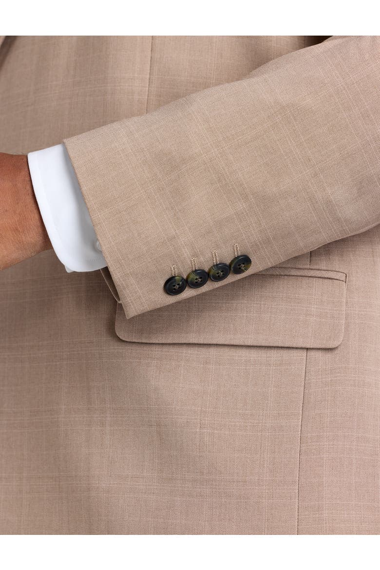 Big & Tall Smart Wash® Tonal Plaid Suit Jacket, Alternate, color, TAN