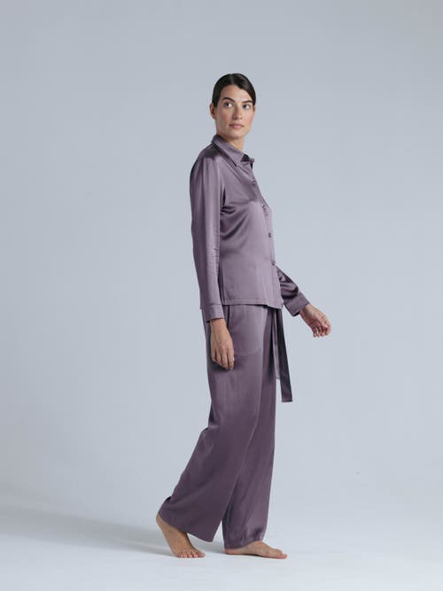 Alas Silk Long Sleeve Shirt In Gray