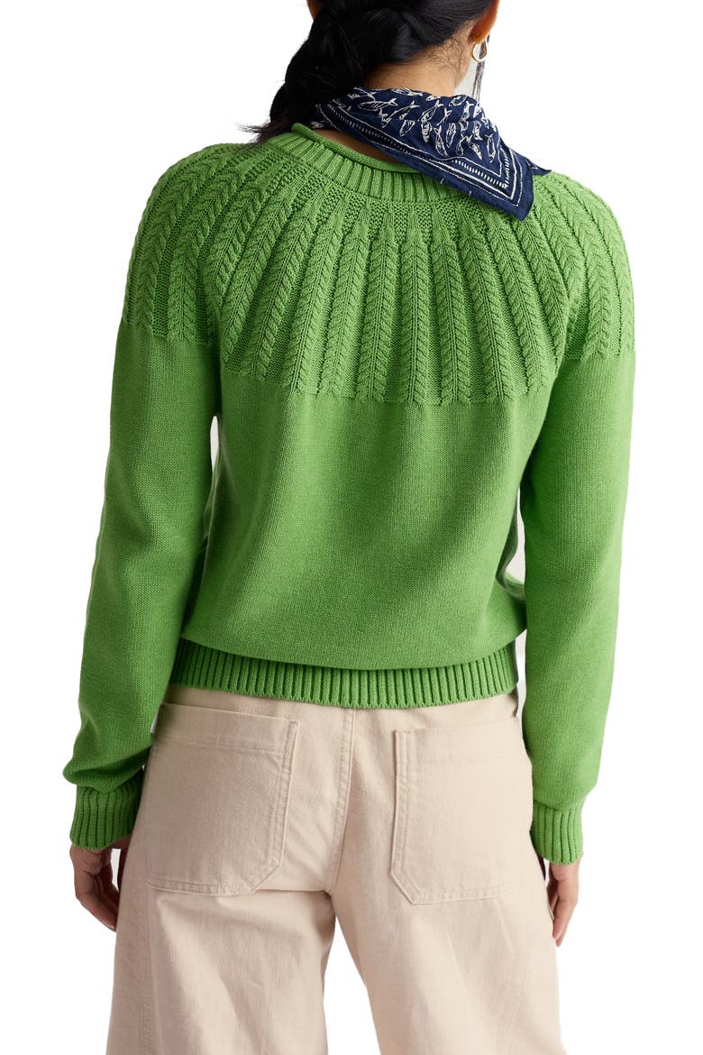 Stone Chat Organic Cotton Sweater, Alternate, color, KNIT MELANGE CLOVER LEAF